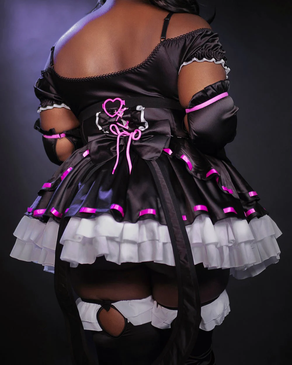 Fallen Grace Ruffle Heart Goth Dress - Image 6