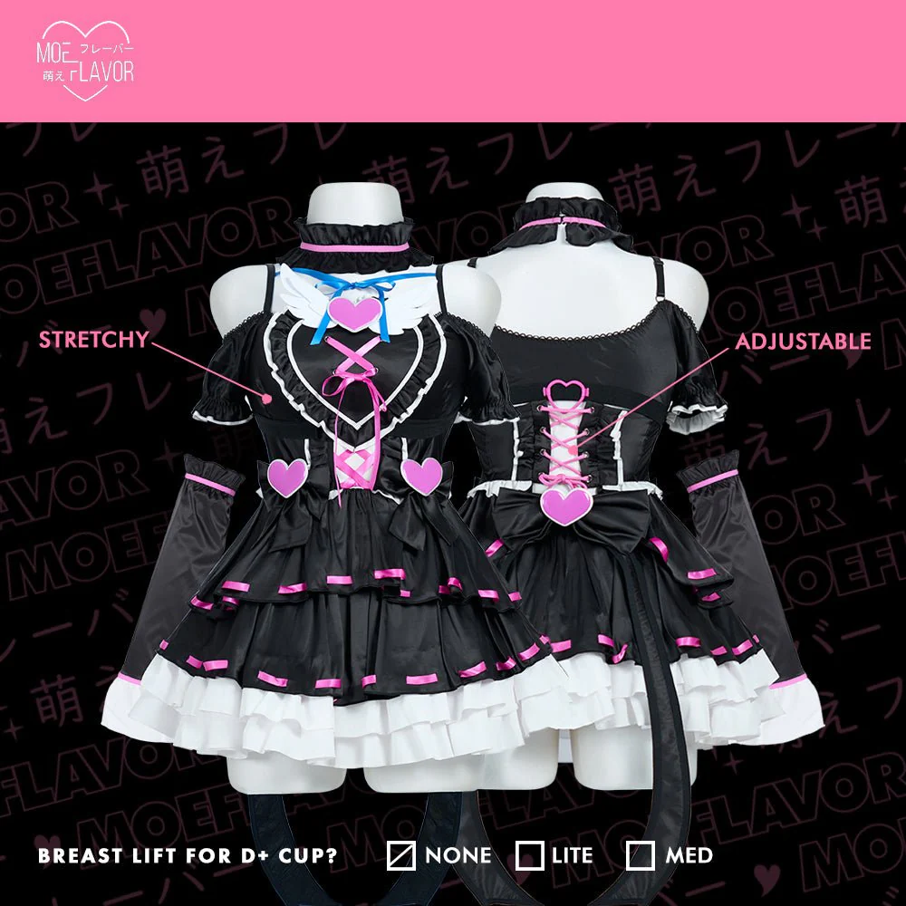 Fallen Grace Ruffle Heart Goth Dress - Image 7